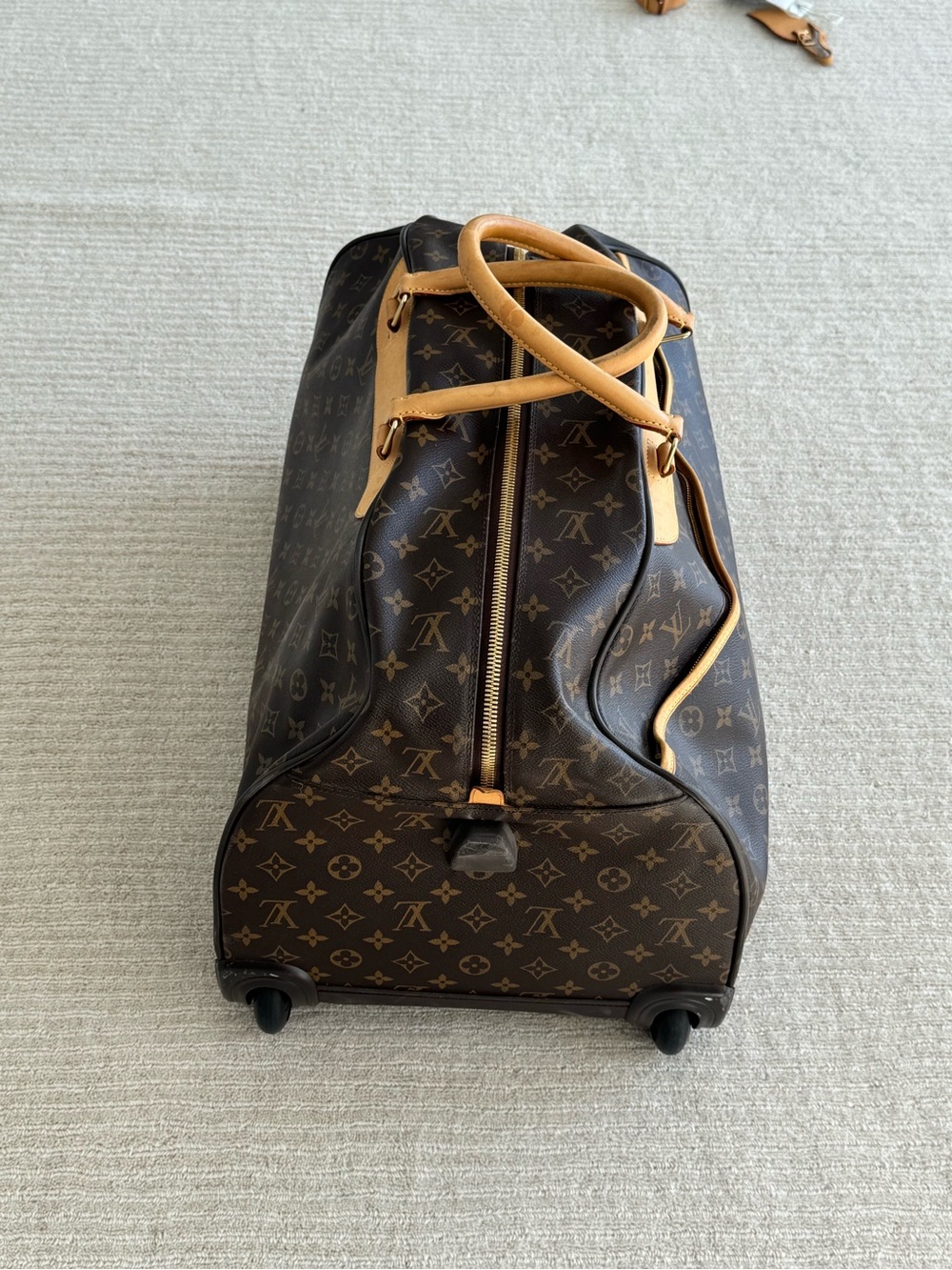 Louis Vuitton Monogram Canvas Travel Duffel in Brown and Tan - Picture 3 of 11